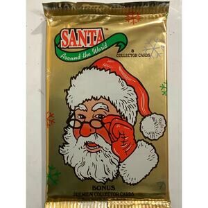 SANTA Around the World Trading Cards, TCM Set Trading Cards, 1 Pack, Circa 1990s